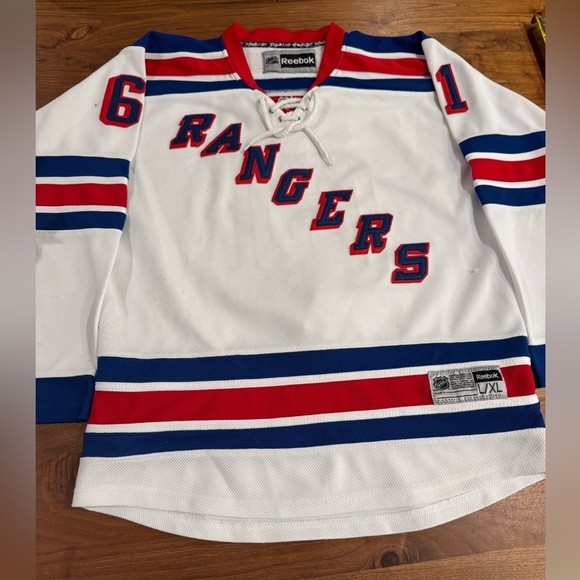 Premier New York Rangers Rick Nash #61 NHL Jersey White Mens Size youth L/XL - Picture 1 of 7